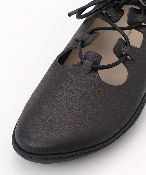 『美品』trippen Scotch レースアップシューズ　フラット　レザー　黒 トリッペン trippen ： Scotch スコッチ レースアップフラット