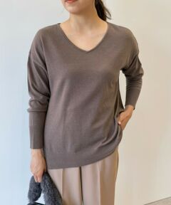 UNFILO / アンフィーロ ニット・セーター | 【洗える】Vネック スフレ ニット
