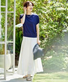 UNFILO / アンフィーロ ミニ・ひざ丈スカート | 【イージーケア】コットンシフォンスカート