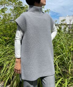 UNFILO / アンフィーロ ベスト | 片畔ニットベスト