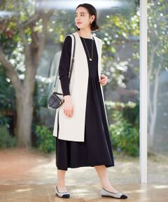 UNFILO / アンフィーロ ミニ丈・ひざ丈ワンピース | 【新色追加】スタイルアップニット ワンピース