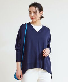 UNFILO / アンフィーロ ニット・セーター | 【抗菌防臭】スタイルアップニット NEW Ｖネック