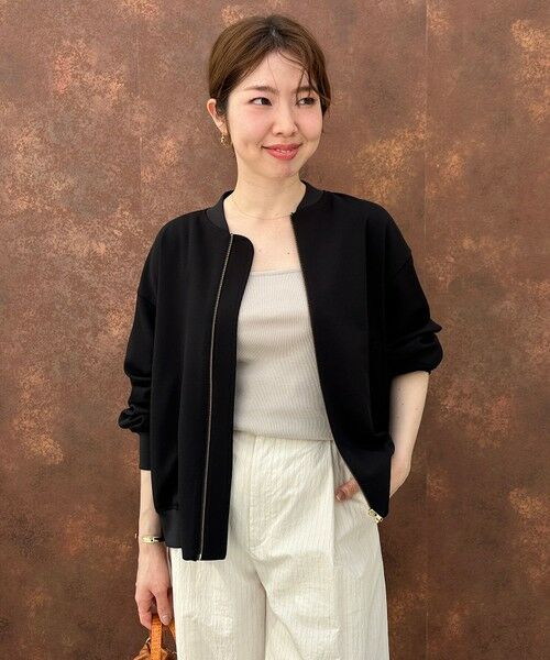 【新品未使用】アンフィーロ ヘビロテブルゾン XL アイボリー ストレッチ/洗える】ヘビロテ ブルゾン （ブルゾン）｜UNFILO