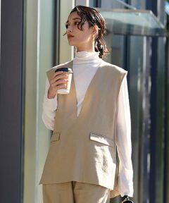 UNFILO / アンフィーロ ベスト | 【洗える】リネンミックスツイル ベスト