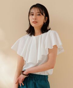 UNFILO / アンフィーロ シャツ・ブラウス | 【洗える】リネンレーヨン　ラッフルカラーブラウス