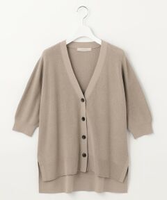 UNFILO / アンフィーロ ニット・セーター | ハーフスリーブ畔カーディガン