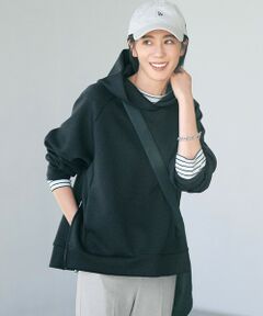 UNFILO / アンフィーロ カットソー | 【洗える】ダブルフェイス サイドZIPフーディ