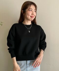 【WEB限定】BEAUTY FORM JERSEY サイドZIP クロップドプルオーバー