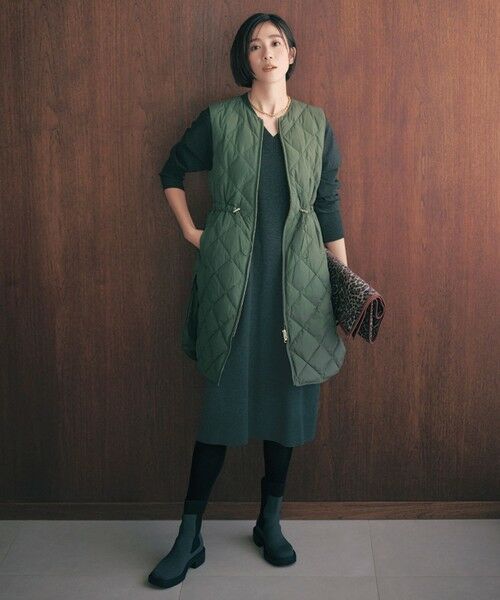 UNFILO / アンフィーロ ミニ丈・ひざ丈ワンピース | 【洗える/抗菌防臭】マイビューティーニット ネックワンピース | 詳細9