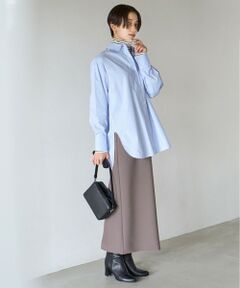 UNFILO / アンフィーロ ミニ・ひざ丈スカート | 【選べる着丈】ダブルクロス Iラインスカート