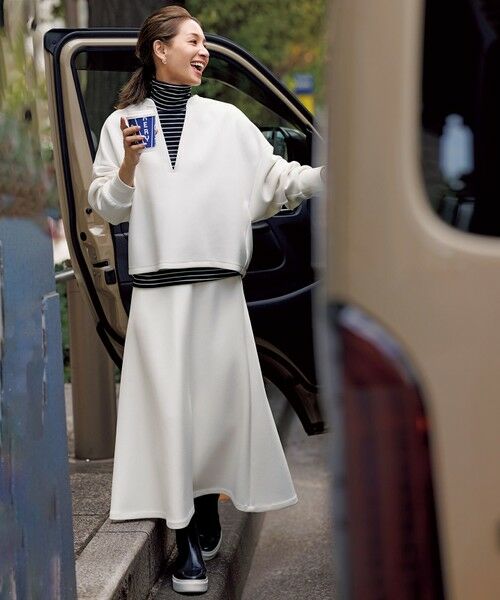 UNFILO / アンフィーロ ミニ・ひざ丈スカート | 【野呂佳代さん着用】BEAUTY FORM JERSEY セミフレアスカート | 詳細1