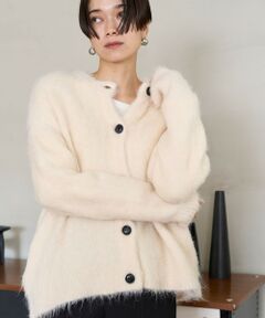 UNFILO / アンフィーロ ニット・セーター | 【洗える】アルパカシャギー カーディガン