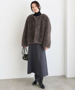 UNFILO / アンフィーロ ミニ・ひざ丈スカート | ウールライクジャージー スカート