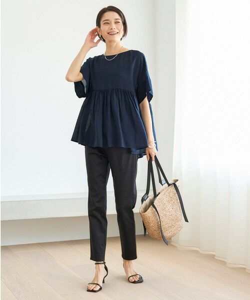 UNFILO / アンフィーロ シャツ・ブラウス | ヴィンテージシアー ギャザーペプラムブラウス | 詳細4