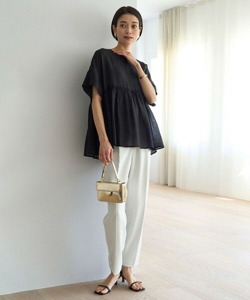 UNFILO / アンフィーロ シャツ・ブラウス | ヴィンテージシアー ギャザーペプラムブラウス | 詳細21