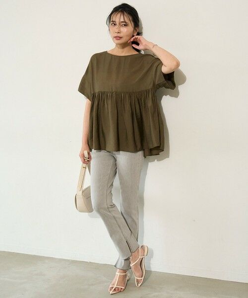 UNFILO / アンフィーロ シャツ・ブラウス | ヴィンテージシアー ギャザーペプラムブラウス | 詳細28