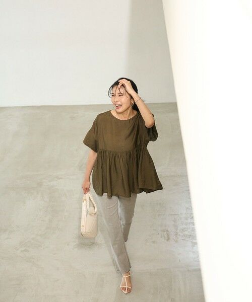 UNFILO / アンフィーロ シャツ・ブラウス | ヴィンテージシアー ギャザーペプラムブラウス | 詳細29