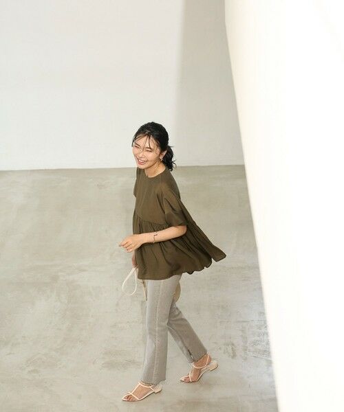 UNFILO / アンフィーロ シャツ・ブラウス | ヴィンテージシアー ギャザーペプラムブラウス | 詳細30