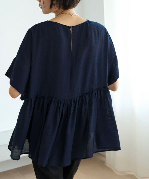 UNFILO / アンフィーロ シャツ・ブラウス | ヴィンテージシアー ギャザーペプラムブラウス | 詳細6