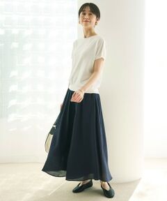 UNFILO / アンフィーロ その他パンツ | ヴィンテージシアー ギャザーワイドパンツ