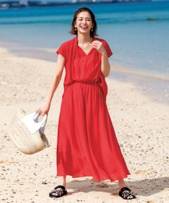 UNFILO / アンフィーロ その他パンツ | ヴィンテージシアー ギャザーワイドパンツ