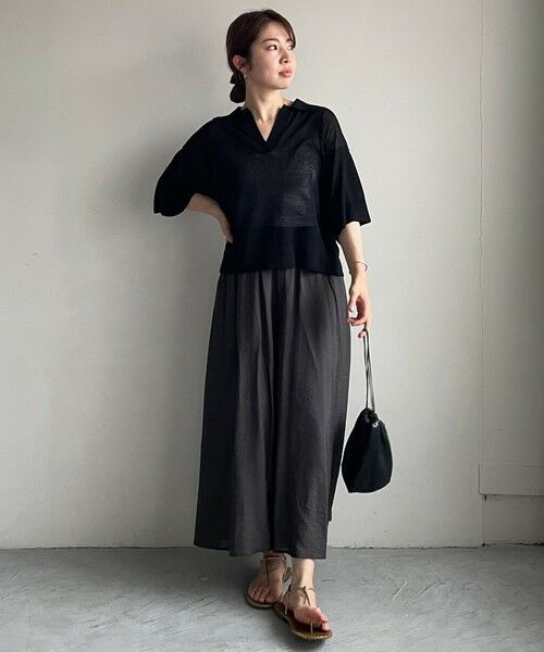 UNFILO / アンフィーロ その他パンツ | ヴィンテージシアー ギャザーワイドパンツ | 詳細14