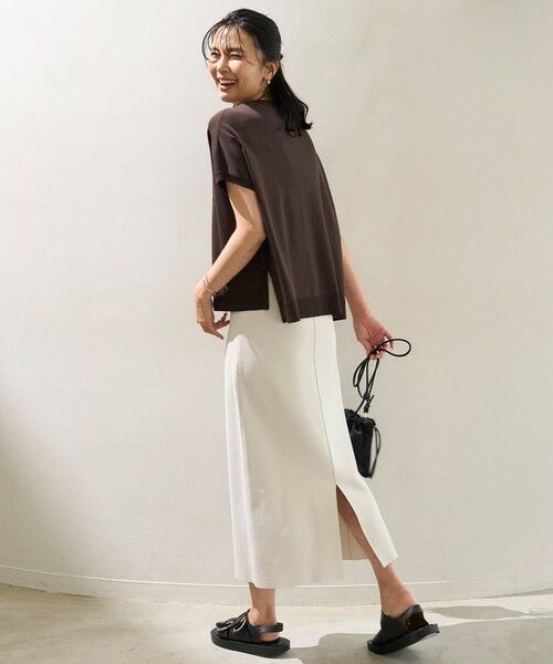 unfil（アンフィル）の「【unfil】シルクニットスカート WOMEN