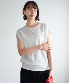 【接触冷感/シワになりにくい】BEAUTY FORM フレンチスリーブTシャツ