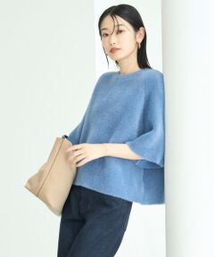 UNFILO / アンフィーロ ニット・セーター | ナイロンシャギー  ハーフスリーブプルオーバー