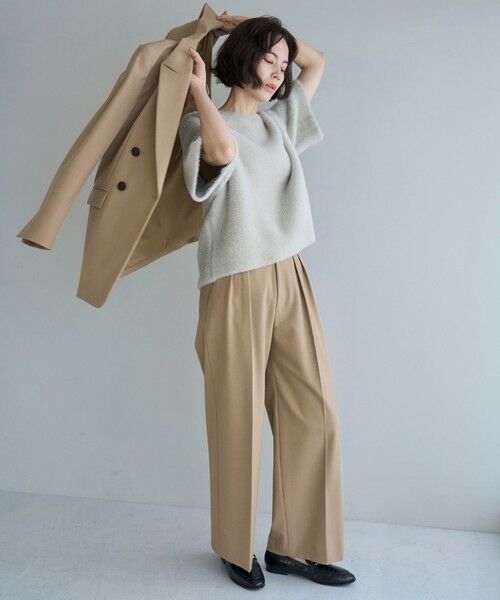 UNFILO / アンフィーロ ニット・セーター | ナイロンシャギー  ハーフスリーブプルオーバー | 詳細4