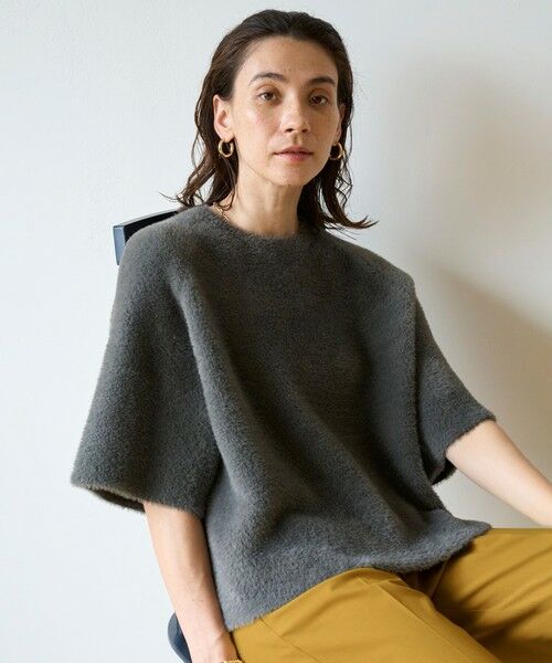 UNFILO / アンフィーロ ニット・セーター | ナイロンシャギー  ハーフスリーブプルオーバー | 詳細10
