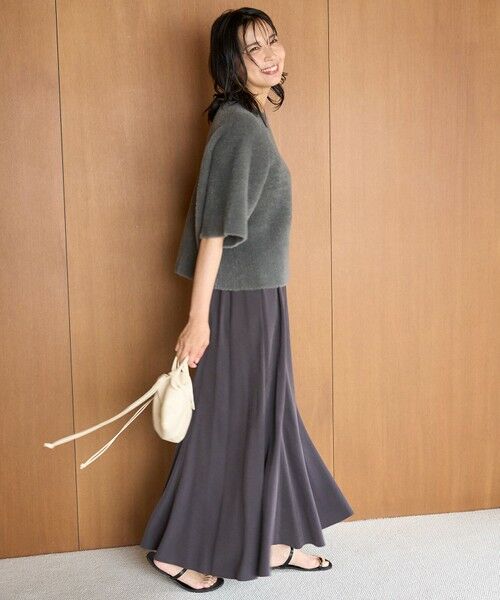 UNFILO / アンフィーロ ニット・セーター | ナイロンシャギー  ハーフスリーブ プルオーバー | 詳細9