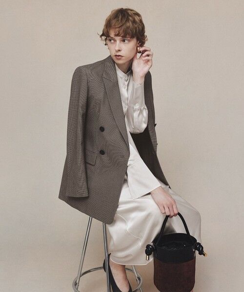 UNFILO / アンフィーロ ミニ・ひざ丈スカート | 【新色・新サイズ登場！】サテン ナロースカート | 詳細5