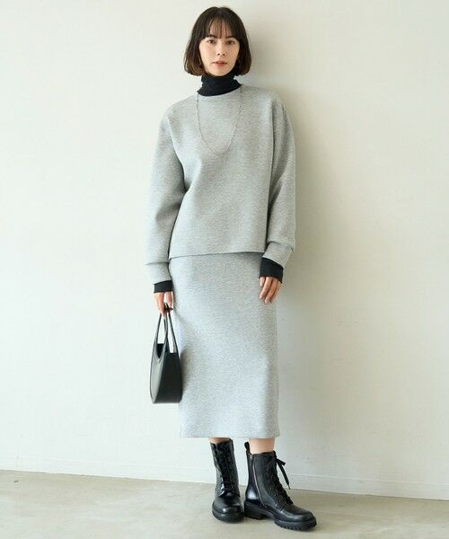 UNFILO / アンフィーロ ミニ・ひざ丈スカート | 【野呂佳代さん着用】BEAUTY FORM JERSEY Iラインスカート | 詳細7