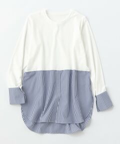 【洗える/抗菌防臭】シャツコンビレイヤードTシャツ