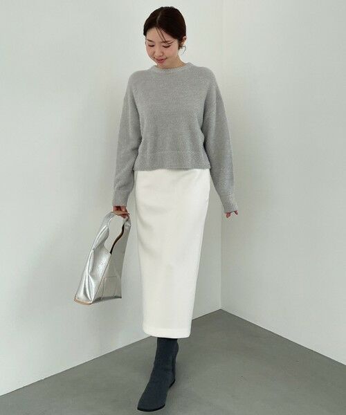 UNFILO / アンフィーロ ミニ・ひざ丈スカート | 【野呂佳代さん着用】BEAUTY FORM JERSEY Iラインスカート | 詳細5