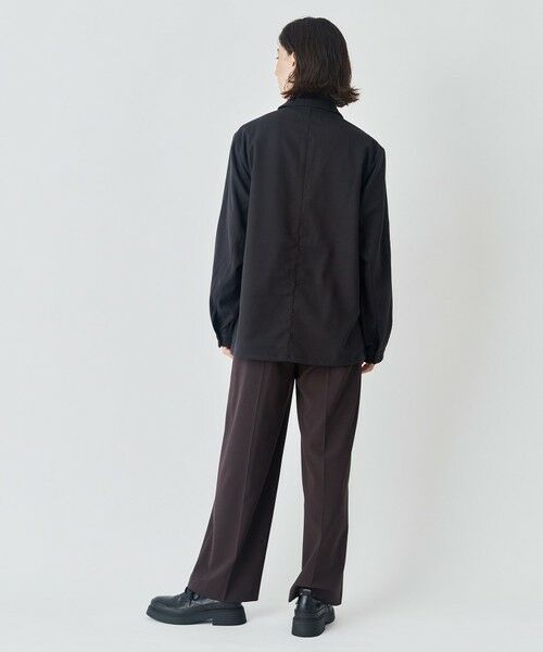 UNFILO / アンフィーロ ブルゾン | 【男女兼用】フラノライク ハーフジップ シャツブルゾン [24年秋冬商品] | 詳細3