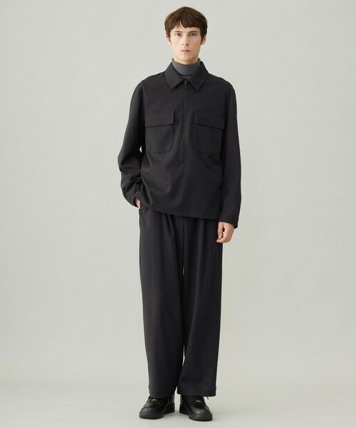 UNFILO / アンフィーロ ブルゾン | 【男女兼用】フラノライク ハーフジップ シャツブルゾン [24年秋冬商品] | 詳細4