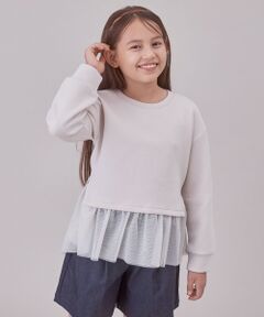 【UNFILO KIDS】BEAUTY FORM JERSEY ペプラムスウェット