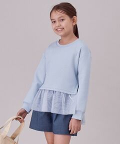 【UNFILO KIDS】BEAUTY FORM JERSEY ペプラムスウェット