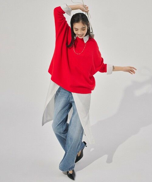 UNFILO / アンフィーロ ニット・セーター | ふわふわニット ラウンドヘム | 詳細6