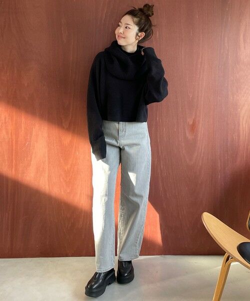 UNFILO / アンフィーロ ニット・セーター | ふわふわニット クロップドハイネック | 詳細14