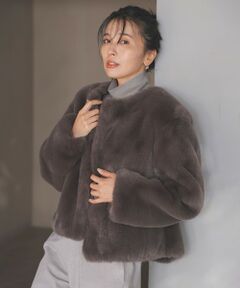 UNFILO / アンフィーロ その他アウター | エコファー クロップドジャケット