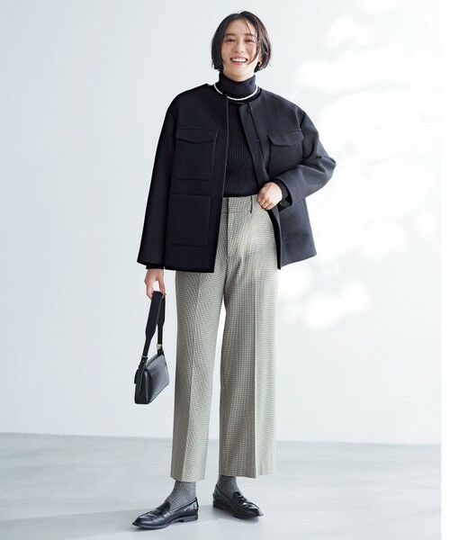 UNFILO / アンフィーロ ノーカラージャケット | ウールブレンド ノーカラーコート | 詳細11