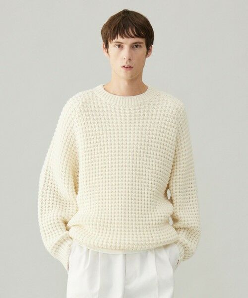 UNFILO / アンフィーロ ニット・セーター | 【男女兼用】ウールポップコーン クルーネック ニット | 詳細5