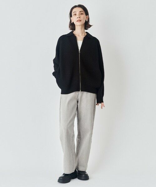 UNFILO / アンフィーロ ニット・セーター | 【男女兼用】ウールポップコーン ジップ ブルゾン | 詳細7