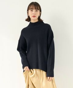 【洗える】カシミヤブレンド ハイネックニット