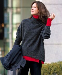 UNFILO / アンフィーロ ニット・セーター | カシミヤブレンド ハイネック ラメニット