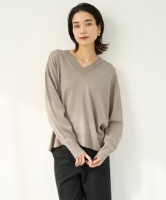 UNFILO / アンフィーロ ニット・セーター | ハイゲージウール Ｖネック