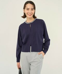 UNFILO / アンフィーロ カーディガン・ボレロ | ネックビジュー カーディガン